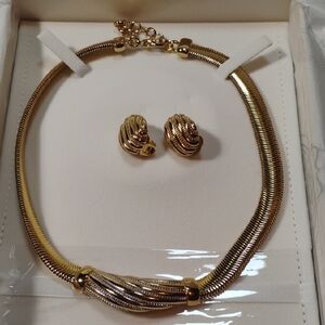 Burberrys Vintage Necklace Earrings Set RARE HARD TO FIND Amazing Condition